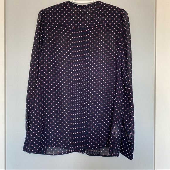 Long Tall Sally sheer long sleeve button front top - Picture 6 of 9